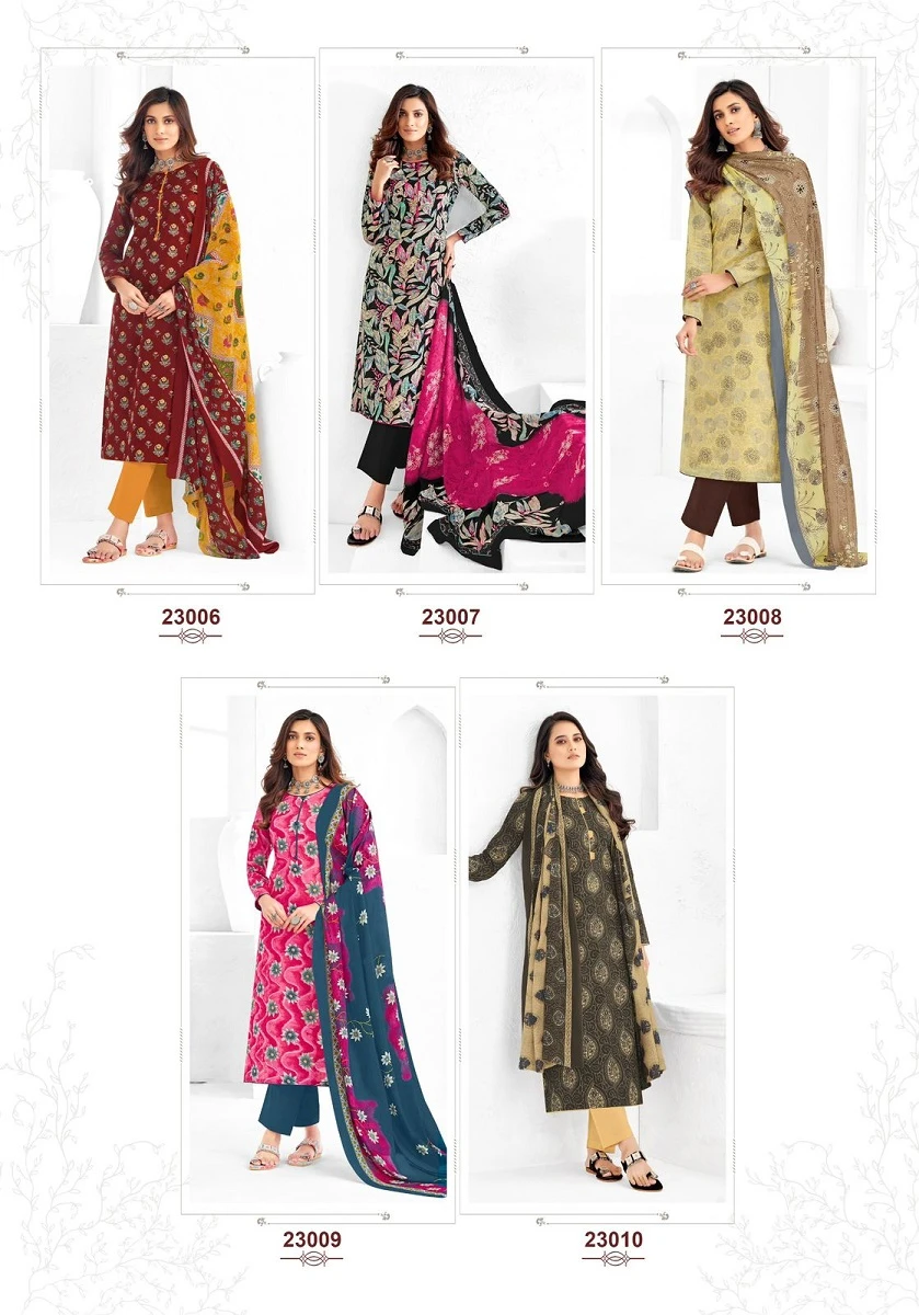 Suryajyoti Nargis Vol 23 Cambric Cotton Wholesale Salwar Suit Catalog — Wholesale Salwar Suits, MPA wholesale from Surat — view 11